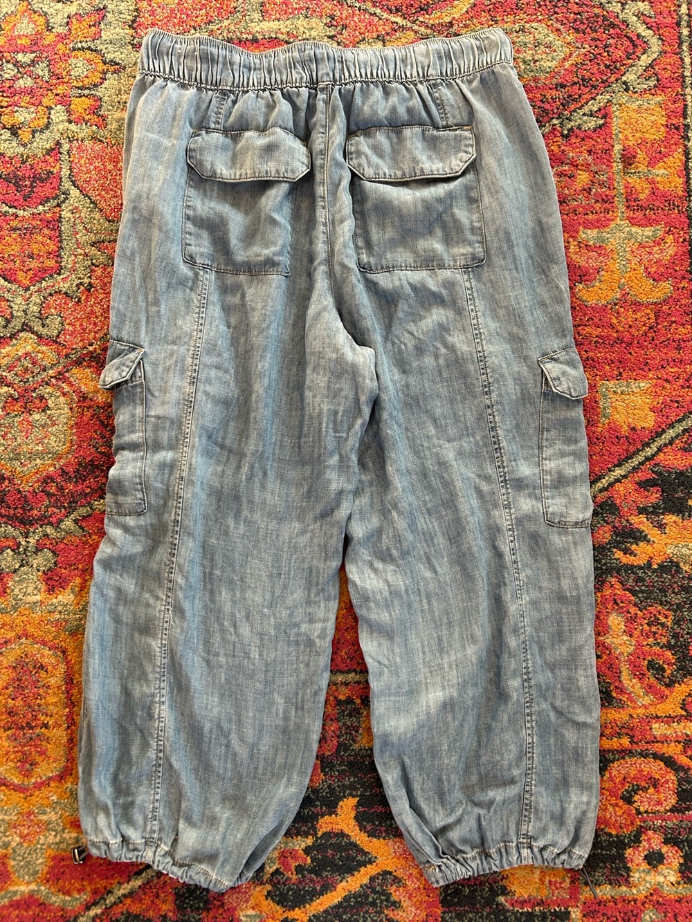 Lane Bryant | Women’s Chambray Blue High Rise Pull On Drawstring Jogger Pants 14 - Picture 6 of 16